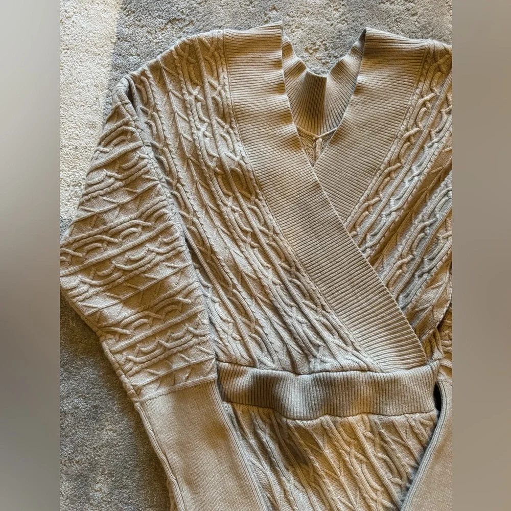 ASOS Design Light Beige Sweater Dress - Picture 4 of 7